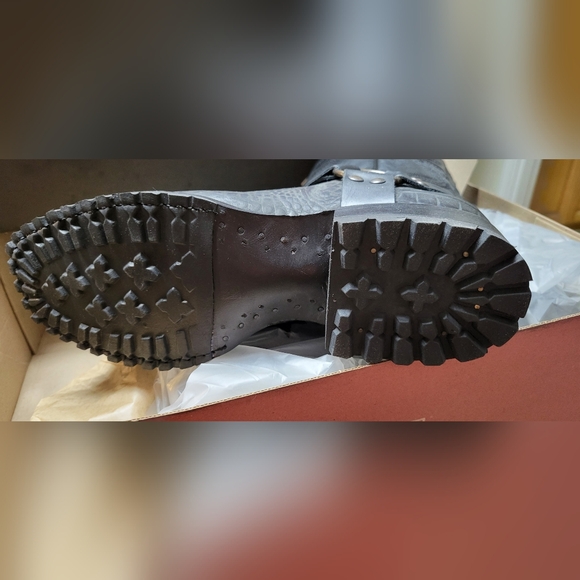 Black, size 8.5, MENS Roper brand sidewinder biker boots - Picture 3 of 5